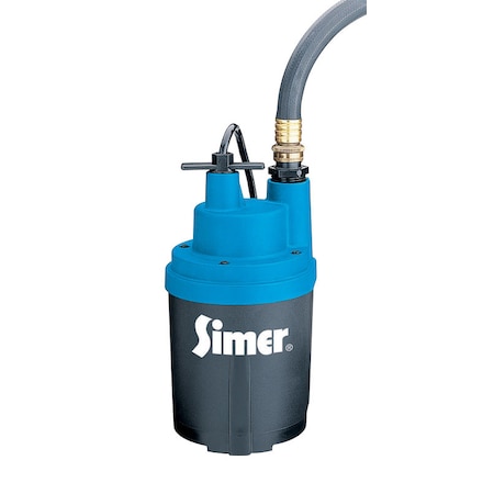 Pentair Simer Simer Smart Geyser 1/4 HP 1800 gph Thermoplastic Electronic Switch Bottom AC Submersible Utility Pum 2330-03
